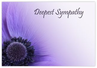 Deepest Sympathy (Purple Poppy) - 60mm x 90mm Florist Cards