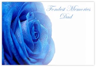 Fondest Memories Dad (Blue Rose) - 60mm x 90mm Florist Cards