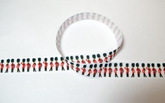 25mm Printed Single Satin Ribbon - Horse Guards