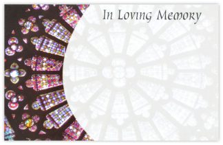 In Loving Memory (Stained Glass Window) - 60mm x 90mm Florist Cards