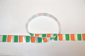 25mm Printed Single Satin Ribbon - Irish Flag