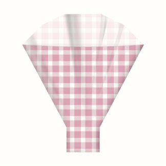 Gingham Lilac - 50cm x 35cm Flower Sleeves