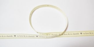 16mm Grosgrain Ribbon - Love and Cherish