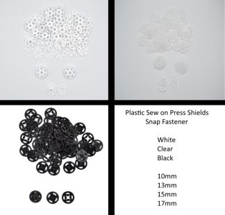 Plastic Sew on Press Shields Snap Fasteners