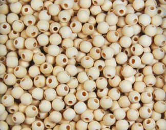 8mm x 6mm with a 3mm Hole Wooden Beads