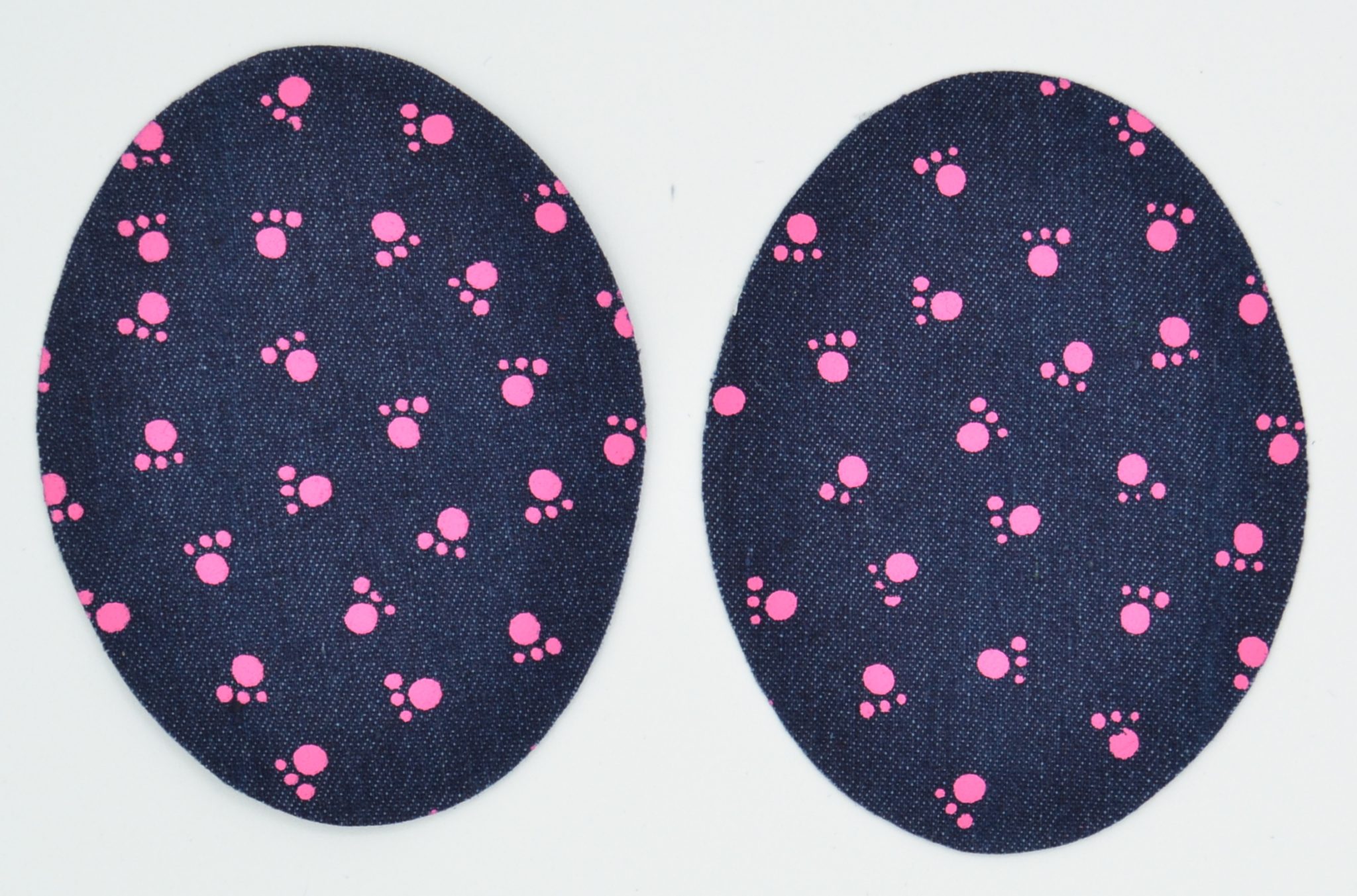 Pack of 10 Pairs Pink Paw Prints Iron On Elbow Patches 88mm x 67mm