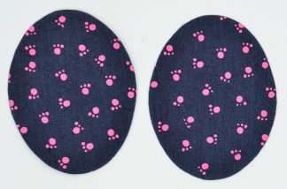 Pink Paw Prints Elbow Patches