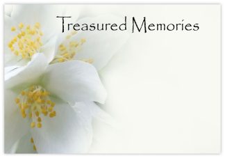 Treasured Memories (Mock Orange) - 60mm x 90mm Florist Cards
