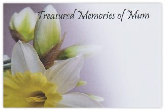 Treasured Memories Mum (Daffodils) - 60mm x 90mm Florist Cards