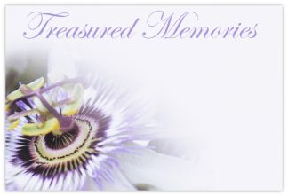 Treasured Memories (Passion Flower) - 60mm x 90mm Florist Cards