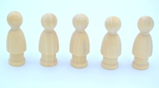 67mm Male - Wooden People Unfinished Family - Male & Female - DIY/ Arts & Crafts/ Weddings