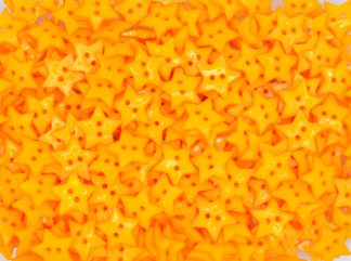 Gold - Star 2 Hole 19mm - Acrylic Buttons for Costumes & Children's Craft Projects