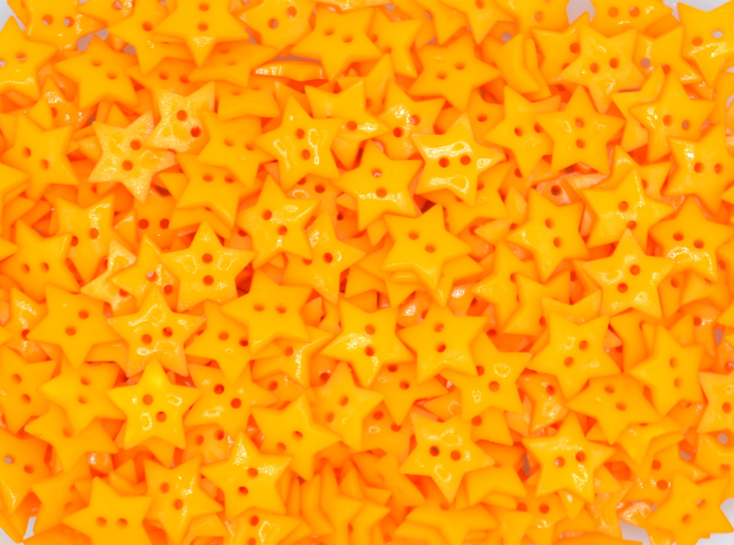 Gold - Star 2 Hole 19mm - Acrylic Buttons for Costumes & Children's Craft Projects