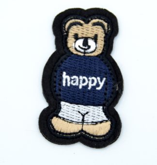 1-5 Patch - Happy Bear - Fun Themed Sew/Iron On Embroidered Patch