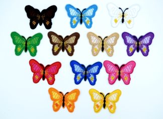 Mixed Butterflies Set of 12 (Patch 17) - Sew/Iron On Embroidered Patches