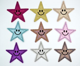 Mixed Stars Set of 9 (Patch 26) - Sew/Iron On Embroidered Patches