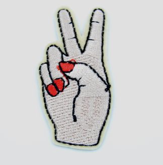 1-5 Patch - Peace Hand - Patch 15 - Various Themed Sew/Iron On Embroidered Patch