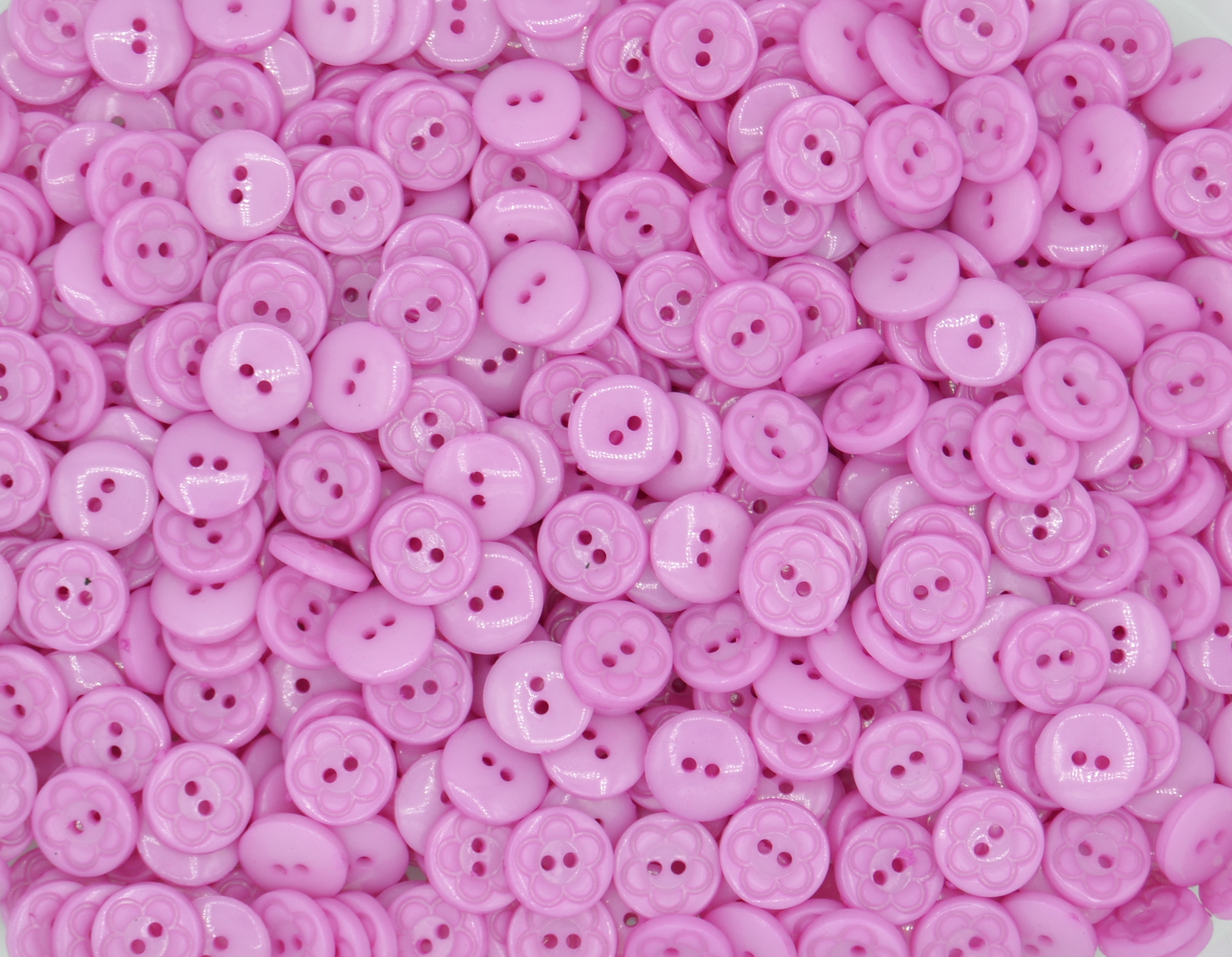 Pink - Flower Shirt 2 Hole 12mm - Acrylic Buttons for Costumes & Children's Craft Projects