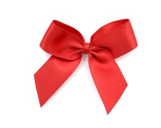 Red 250 - 5cm Pre-tied Self Adhesive Satin Bows (16mm Ribbon) | Gifts, Arts & Crafts