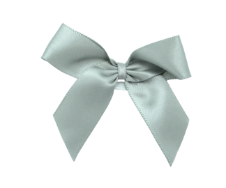 Silver 009 - 5cm Pre-tied Self Adhesive Satin Bows (16mm Ribbon) | Gifts, Arts & Crafts