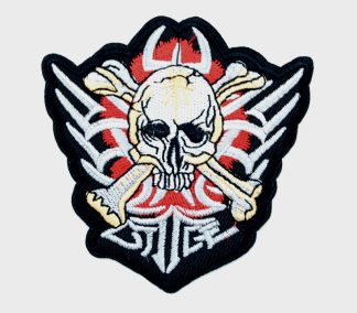 1-5 Patch - Skull 2 - Patch 125 - Skull Themed Sew/Iron On Embroidered Patch