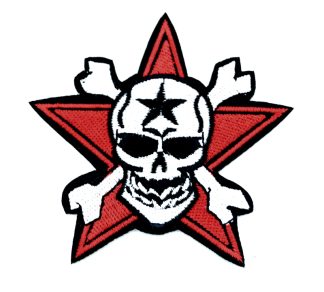 1-5 Patch - Skull 3 - Patch 149 - Skull Themed Sew/Iron On Embroidered Patch