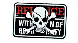 1-5 Patch - Skull Crossbones- Patch 154 - Skull Themed Sew/Iron On Embroidered Patch