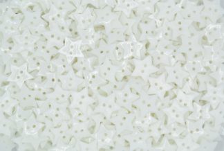 White - Star 2 Hole 19mm - Acrylic Buttons for Costumes & Children's Craft Projects