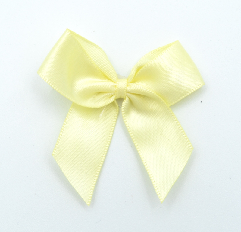 Yellow 617- 5cm Pre-tied Self Adhesive Satin Bows (16mm Ribbon) | Gifts, Arts & Crafts