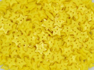 Yellow - Star 2 Hole 19mm - Acrylic Buttons for Costumes & Children's Craft Projects