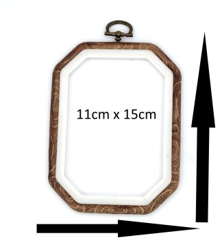 Pack of 1 – 11cm x 15cm- Flexi Plastic Embroidery Ring – Cross Stitch/Tapestry Frame
