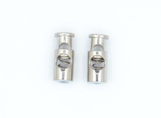 20mm Silver Cord Stopper Lock Toggle Ends