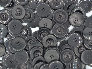 Black - Shirt 4 Hole 34mm - Acrylic Buttons for Costumes & Children's Craft Projects