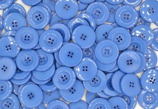 Blue - Shirt 4 Hole 34mm - Acrylic Buttons for Costumes & Children's Craft Projects