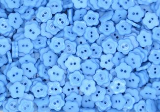 Blue - Plum Blossom 15mm - Acrylic Buttons for Costumes & Children's Craft Projects