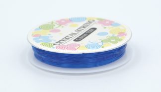 Pack of 1 Roll - 0.8mm x 10m Blue Elastic Strong & Stretchy Beading Wire