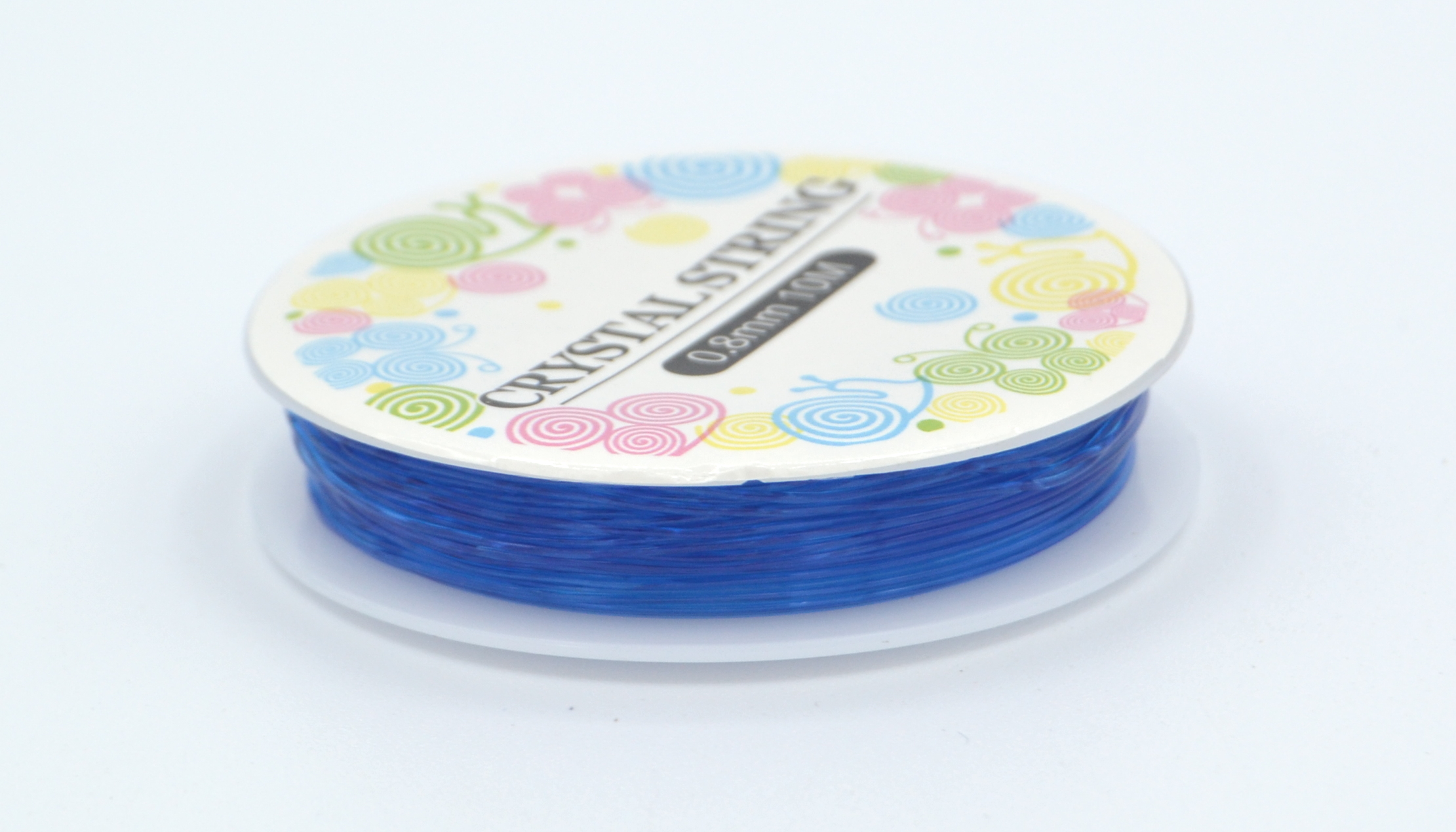 Pack of 1 Roll - 0.8mm x 10m Blue Elastic Strong & Stretchy Beading Wire