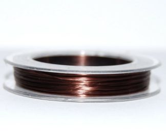 Pack of 1 Roll - 0.6mm x 15m Coconut Brown Elastic Strong & Stretchy Beading Wire