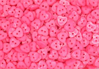 Dark Pink - Heart 2 Hole 12mm - Acrylic Buttons for Costumes & Children's Craft Projects