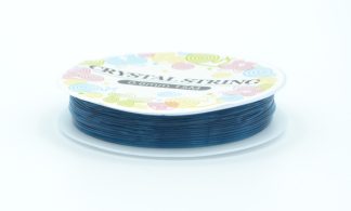 Pack of 1 Roll - 0.6mm x 15m Deep Sky Blue Elastic Strong & Stretchy Beading Wire