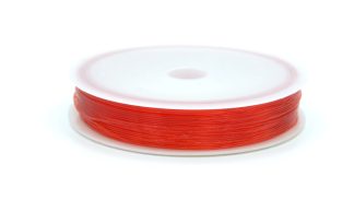 Pack of 1 Roll - 0.5mm x 20m Firebrick Elastic Strong & Stretchy Beading Wire