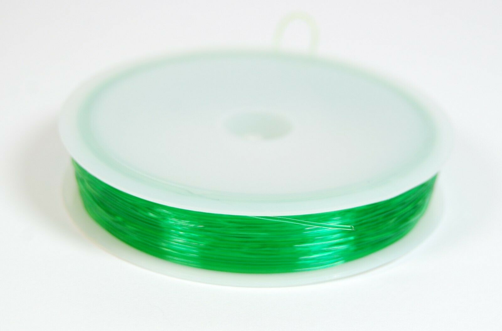 Pack of 1 Roll - 0.7mm x 15m Green Elastic Strong & Stretchy Beading Wire