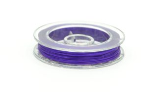 Pack of 1 Roll - 0.8mm x 10m Mauve Elastic Strong & Stretchy Beading Wire