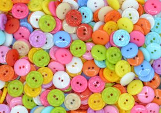 Mixed - Flower Shirt 2 Hole 12mm - Acrylic Buttons for Costumes & Children's Craft Projects
