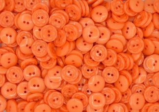 Orange - Flower Shirt 2 Hole 12mm - Acrylic Buttons for Costumes & Children's Craft Projects