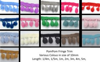 Soft Pom Pom Fringe Trim 10mm