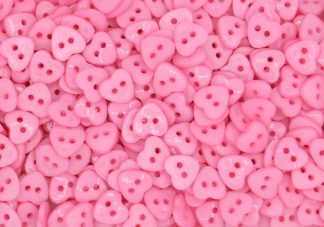 Pink - Heart 2 Hole 12mm - Acrylic Buttons for Costumes & Children's Craft Projects