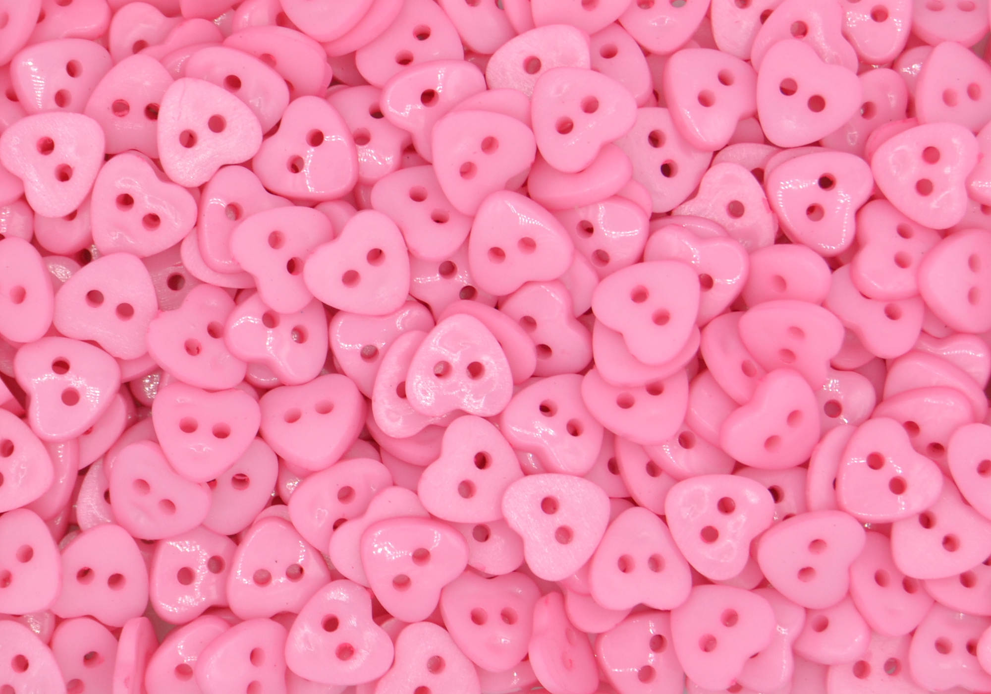 Pink - Heart 2 Hole 12mm - Acrylic Buttons for Costumes & Children's Craft Projects