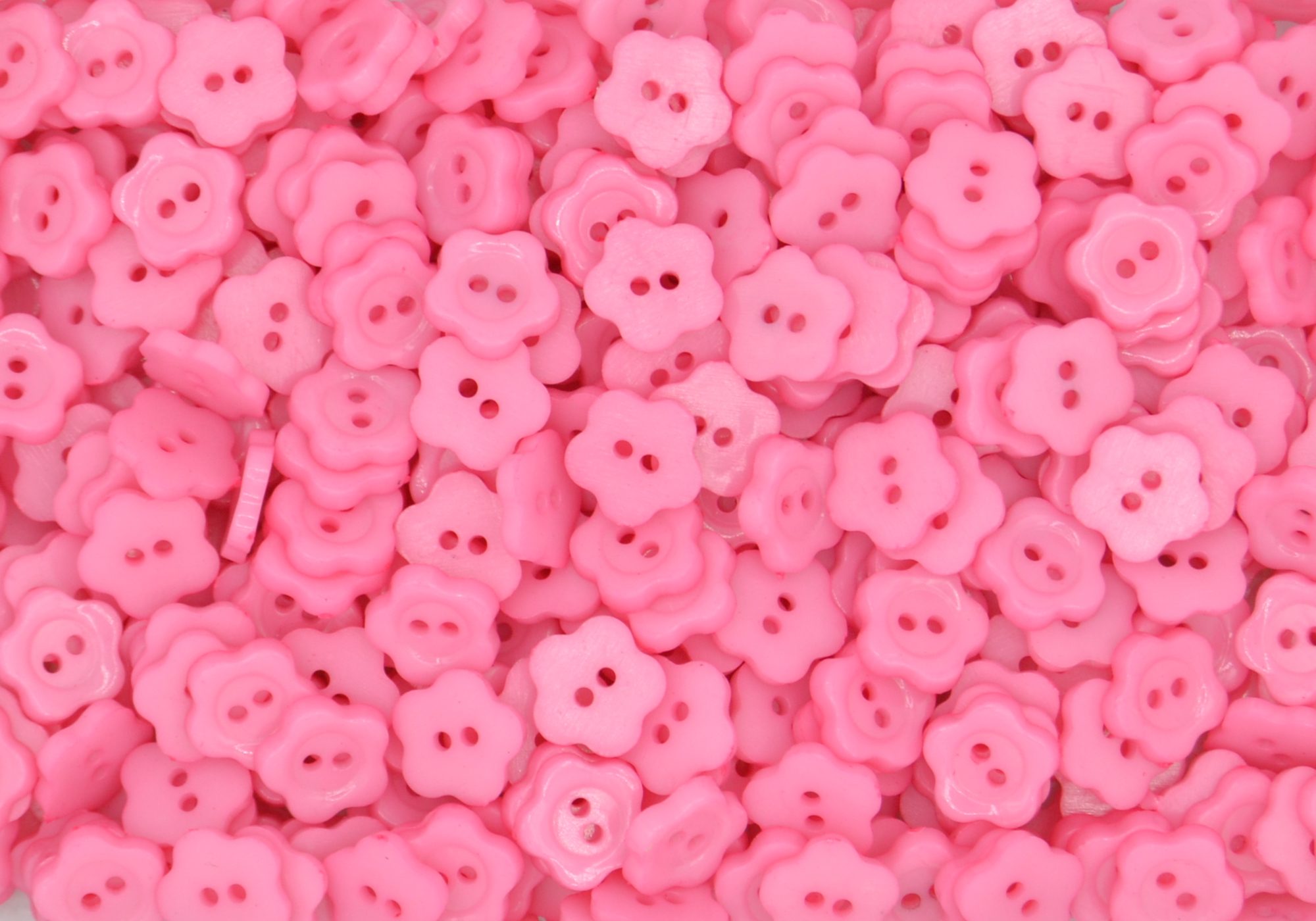 Pink - Plum Blossom 15mm - Acrylic Buttons for Costumes & Children's Craft Projects