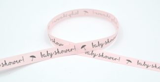 15mm Grosgrain Ribbon - Baby Shower Pink